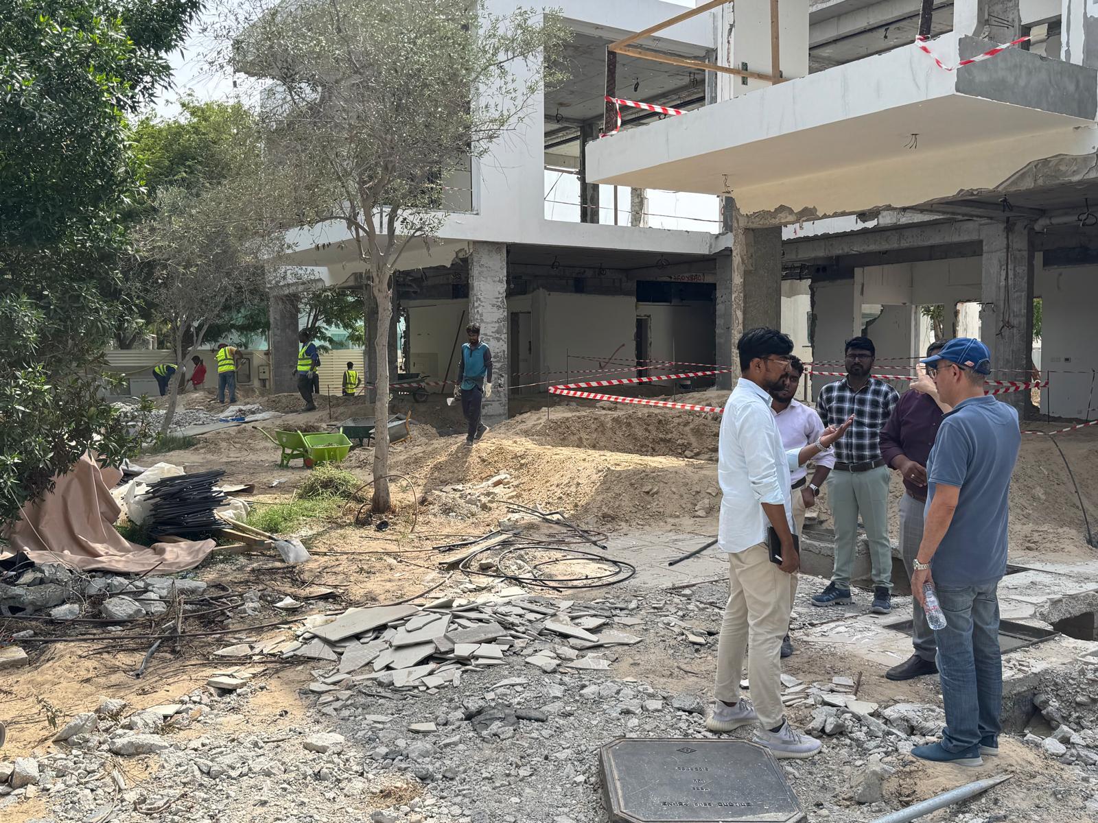 The Nest construction — foundation extension